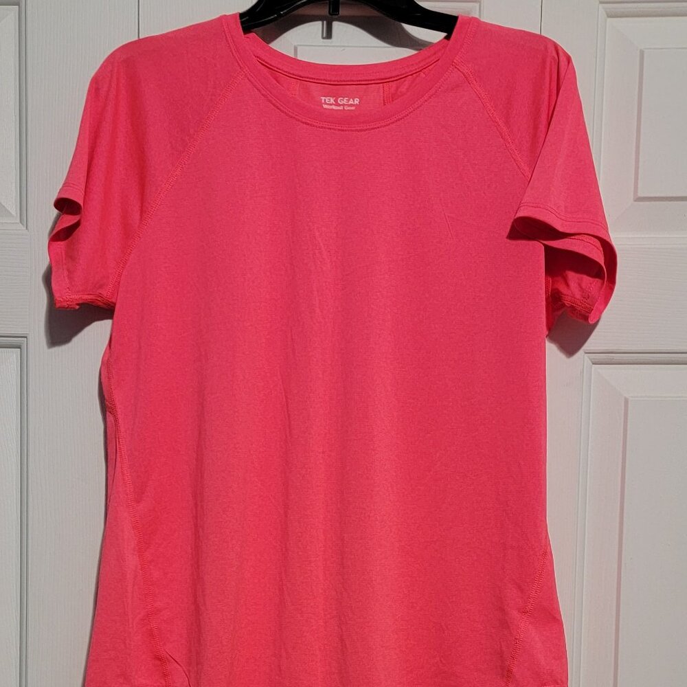 Tek Gear Performance Core Crewneck Tee, Coral, Large